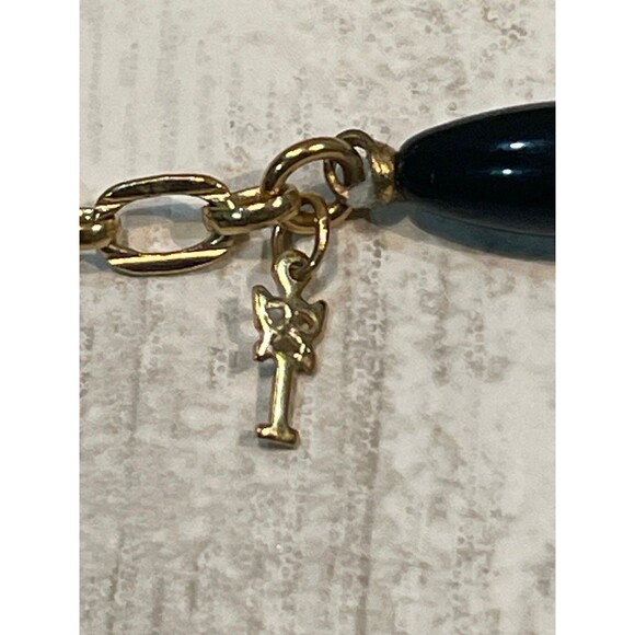 * Trifari Necklace black and gold beads. Gold clasp and emblem. - Picture 8 of 8